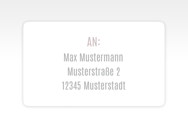 Empfängeretikett Hochzeit Memory 63,5 x 38,1 mm grau