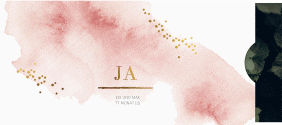 Hochzeitseinladung Pastell Einsteckkarte rosa