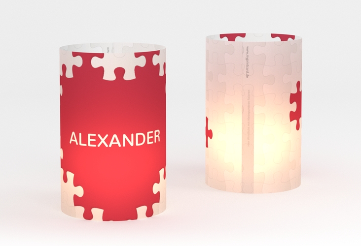 Windlicht Hochzeit Puzzle Windlicht rot