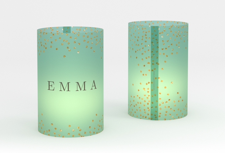Windlicht Hochzeit Glitter Windlicht mint