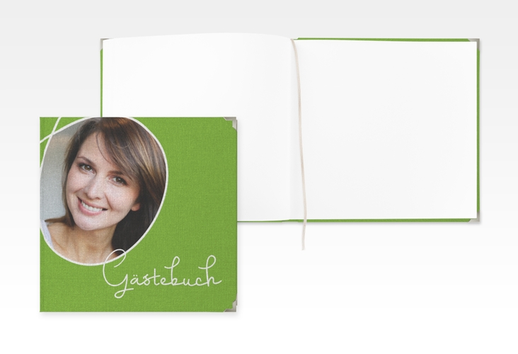 Gästebuch Selection Geburtstag Swing Leinen-Hardcover gruen