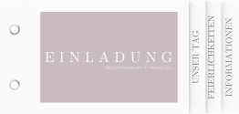 Klick: Details zu Hochzeitseinladung "Simply" anzeigen Hochzeitseinladung Simply Booklet grau
