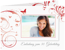 Einladung 30. Geburtstag "Papillon"