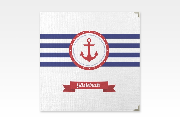 Gästebuch Selection Geburtstag "Ahoi" Leinen-Hardcover maritim mit Anker
