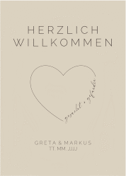 Klick: Details zu Willkommensschild Poster "Lebenstraum" anzeigen Willkommensschild Poster Lebenstraum 50 x 70 cm Poster beige