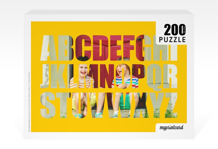 Fotopuzzle 200 Teile Buchstaben 200 Teile gelb