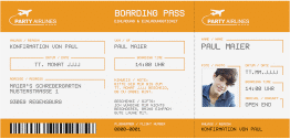 Klick: Details zu Konfirmationseinladung "Enjoy" anzeigen Konfirmationseinladung Enjoy lange Karte quer orange