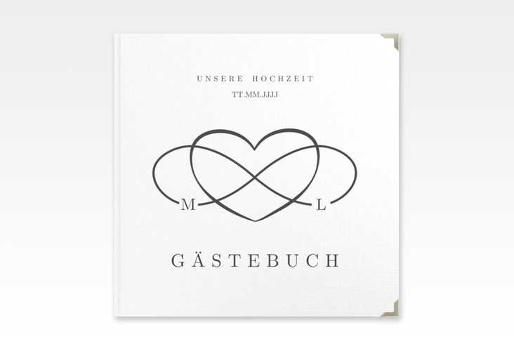 Gästebuch Selection Hochzeit Infinity Leinen-Hardcover schwarz