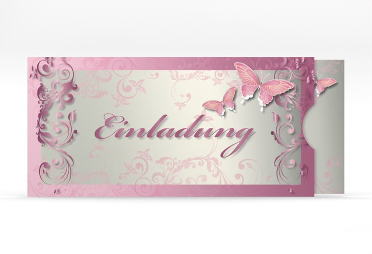 Hochzeitseinladung Toulouse Einsteckkarte rosa