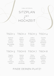 Sitzplan Poster Hochzeit "Eheschließung"