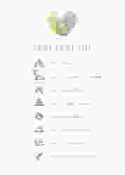Tagesablauf Poster Hochzeit Fingerprint 50 x 70 cm Poster gruen schlicht mit Fingerabdruck-Motiv