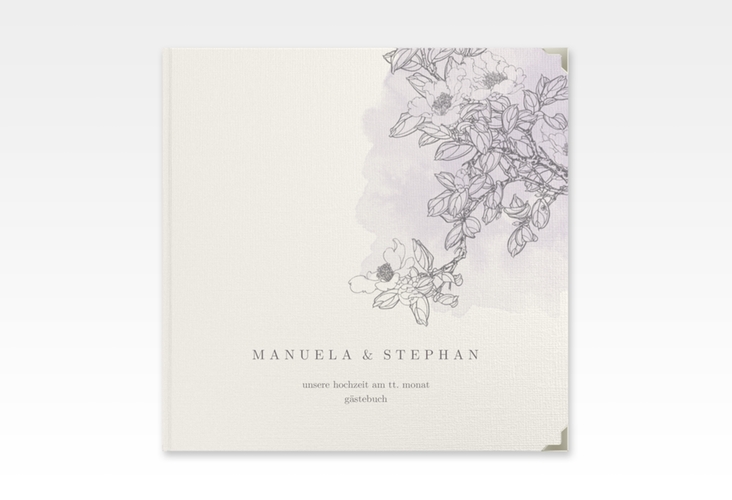 Gästebuch Selection Hochzeit Artlover Leinen-Hardcover flieder