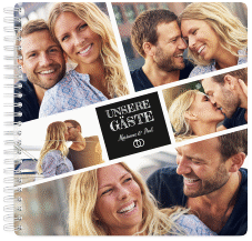 Klick: Details zu Gästebuch Hochzeit "Rise" anzeigen Gästebuch Hochzeit Rise Ringbindung schwarz