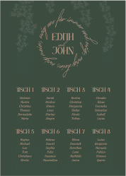 Klick: Details zu Sitzplan Poster Hochzeit "Efeugrün" anzeigen Sitzplan Poster Hochzeit Efeugrün 50 x 70 cm Poster gruen im Fantasy-Elfen-Design mit Efeu