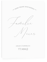 Stammbuch A5 Federschrift Stammbuch A5 weiss in schlichtem Design mit Kalligrafie