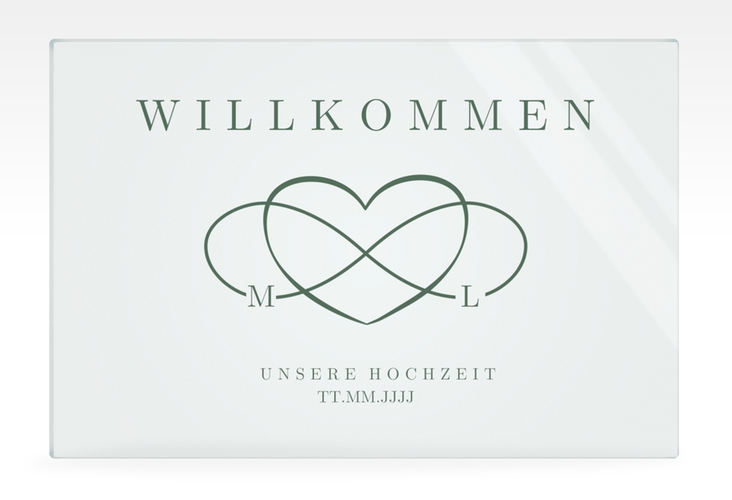 Willkommensschild Acryl Infinity 60 x 40 cm Acryl gruen