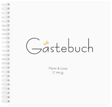 Klick: Details zu Gästebuch Hochzeit "Twohearts" anzeigen Gästebuch Hochzeit Twohearts Ringbindung beige