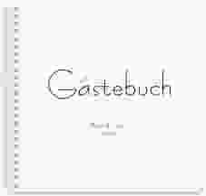 Gästebuch Hochzeit Twohearts Ringbindung beige