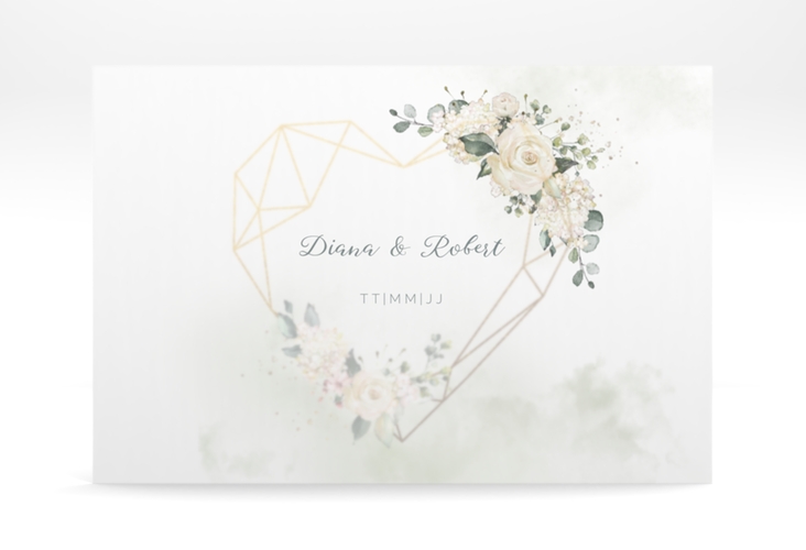 Save the Date Deckblatt Transparent "Adore" A6 Deckblatt transparent