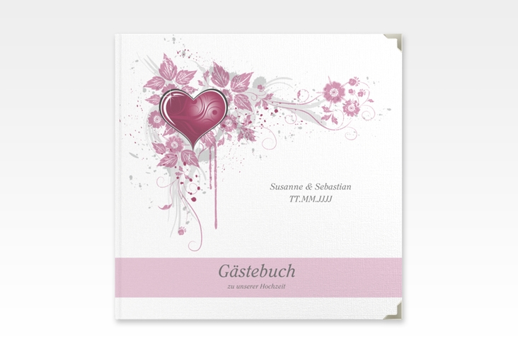 Gästebuch Selection Hochzeit Triest Leinen-Hardcover pink