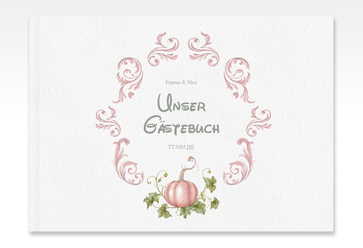 Gästebuch A4 quer Märchenhaft A4 quer, Hardcover rosa