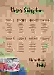 Sitzplan Poster Hochzeit Bulli 50 x 70 cm Poster beige