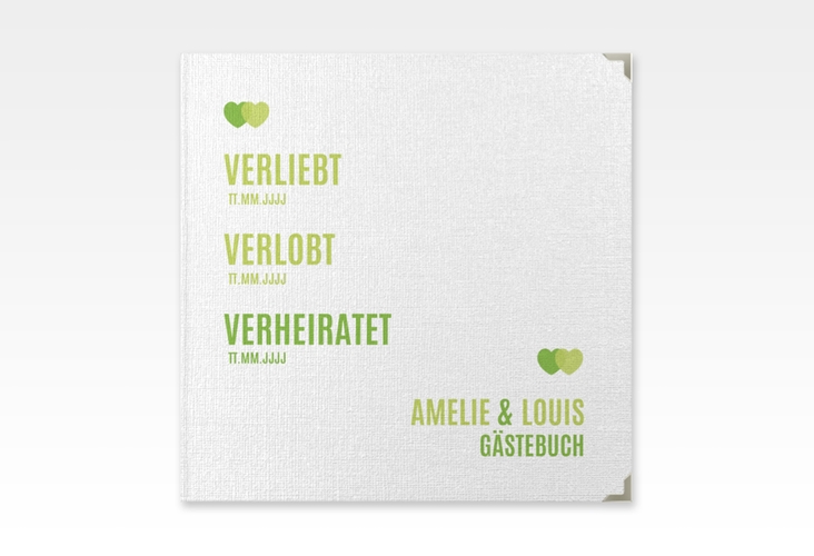 Gästebuch Selection Hochzeit Couple Leinen-Hardcover gruen