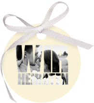 Geschenkanhänger Hochzeit Letters Geschenkanhänger, rund beige
