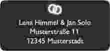 Absenderetikett Hochzeit Starlove 45,7 x 21,2 mm schwarz mit Sci-Fi-Universum