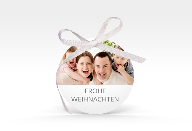 Geschenkanhänger Weihnachten Cozy Geschenkanhänger, rund hochglanz zum Personalisieren mit Bild