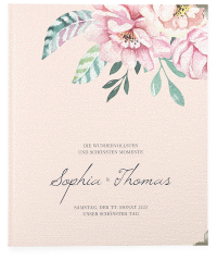 Klick: Details zu Hochzeitsalbum "Blooming" anzeigen Hochzeitsalbum Blooming 21 x 25 cm rosa