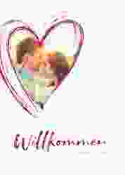 Willkommensschild Poster Liebe 50 x 70 cm Poster pink