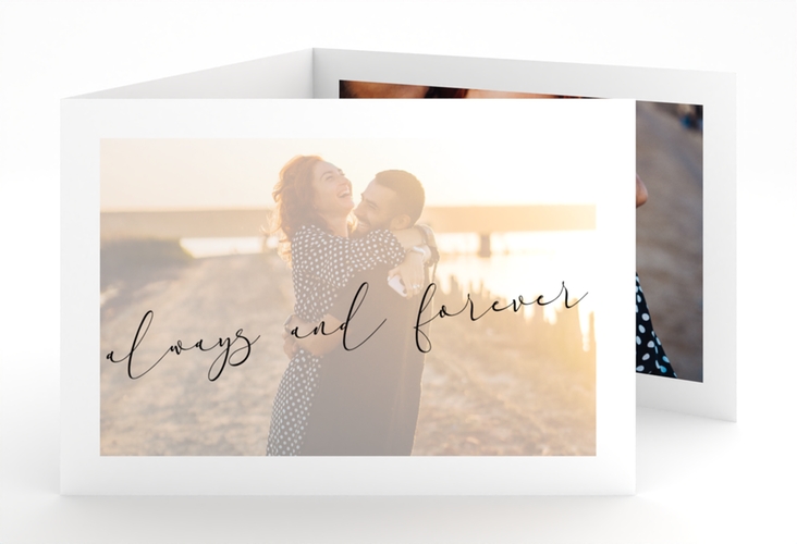Hochzeitseinladung Lucent A6 Doppel-Klappkarte