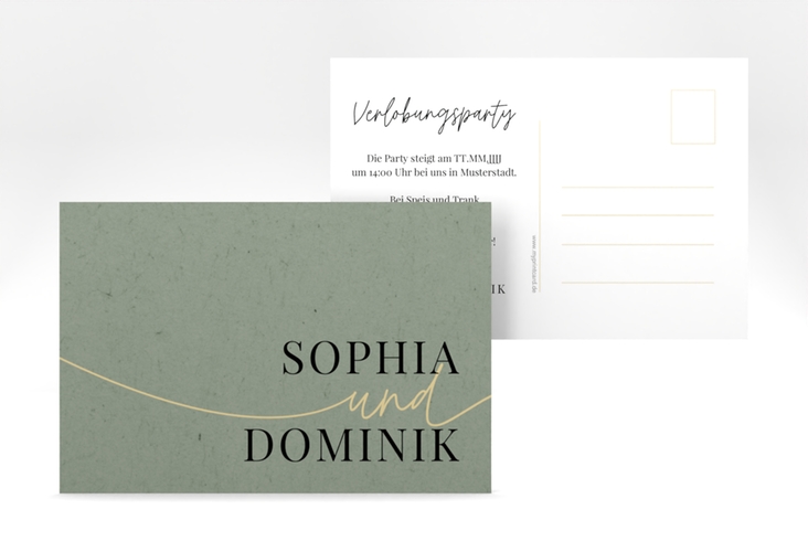 Verlobungskarte Hochzeit Easy A6 Postkarte im modernen minimalistischen Design
