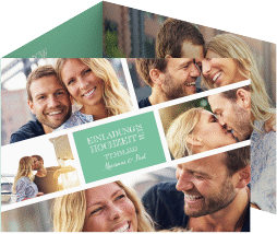 Klick: Details zu Hochzeitseinladung "Rise" anzeigen Hochzeitseinladung Rise A6 Doppel-Klappkarte mint