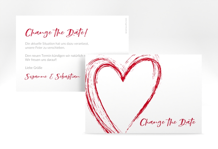 Change the Date-Karte Liebe A6 Karte quer