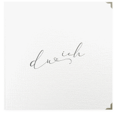 Klick: Details zu Gästebuch Selection Hochzeit "Zweisamkeit" anzeigen Gästebuch Selection Hochzeit Zweisamkeit Leinen-Hardcover weiss im minimalistischen Stil mit Aufschrift du & ich