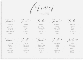 Klick: Details zu Sitzplan Leinwand Hochzeit "Promise" anzeigen Sitzplan Leinwand Hochzeit "Promise" 70 x 50 cm Leinwand weiss
