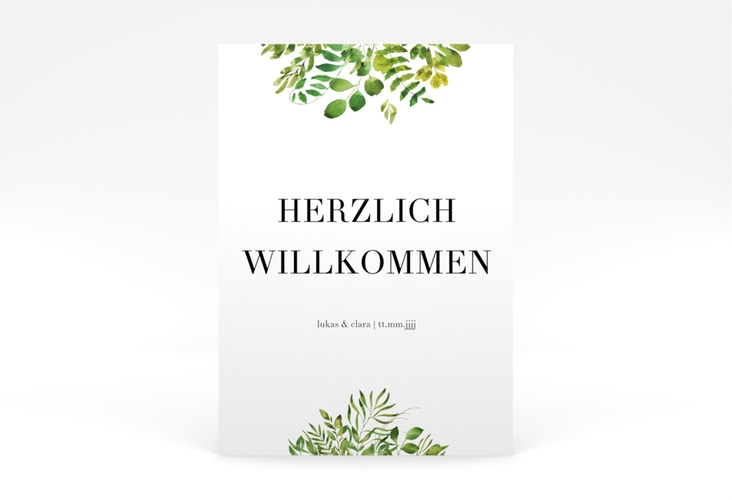 Willkommensschild Poster Botany 50 x 70 cm Poster weiss