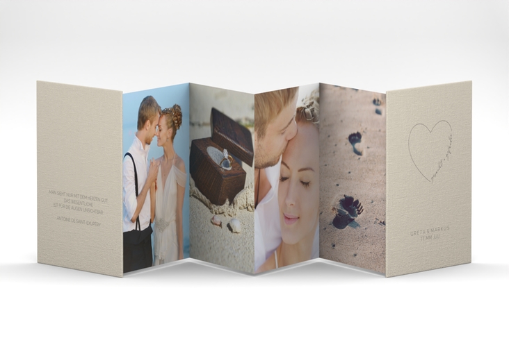 Foto-Leporello Hochzeit Lebenstraum Leporello beige