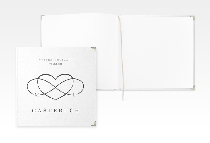 Gästebuch Selection Hochzeit Infinity Leinen-Hardcover schwarz