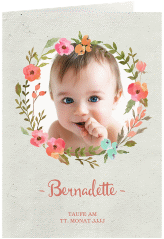 Einladungskarte Taufe "Floret"