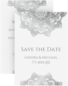 Klick: Details zu Save the Date-Visitenkarte "Delight" anzeigen Save the Date-Visitenkarte Delight Visitenkarte hoch grau