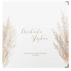 Klick: Details zu Gästebuch Selection Hochzeit "Pampasgras" anzeigen Gästebuch Selection Hochzeit Pampasgras Leinen-Hardcover weiss