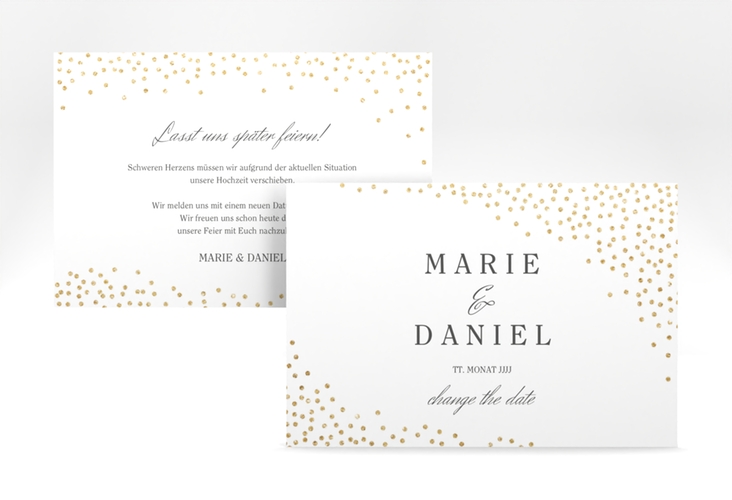 Change the Date-Karte Glitter A6 Karte quer