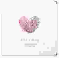 Gästebuch Selection Hochzeit Fingerprint Leinen-Hardcover pink schlicht mit Fingerabdruck-Motiv