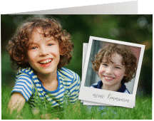 Einladung Kommunion Shine A6 Klappkarte quer weiss