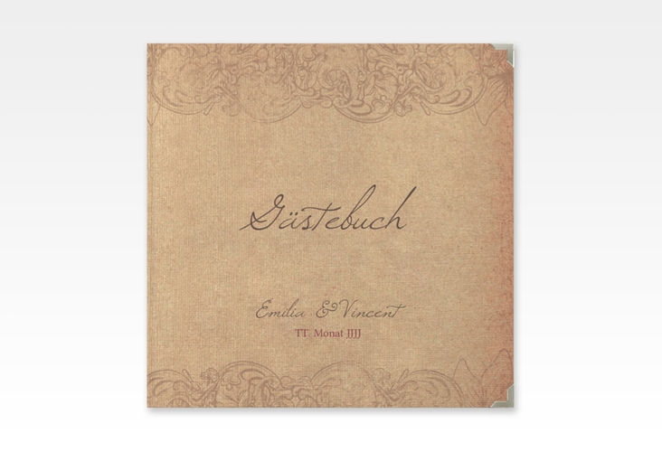 Gästebuch Selection Hochzeit "Fairytale" Leinen-Hardcover braun