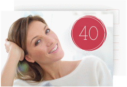 Save the Date-Postkarte Geburtstag Twister A6 Postkarte rot