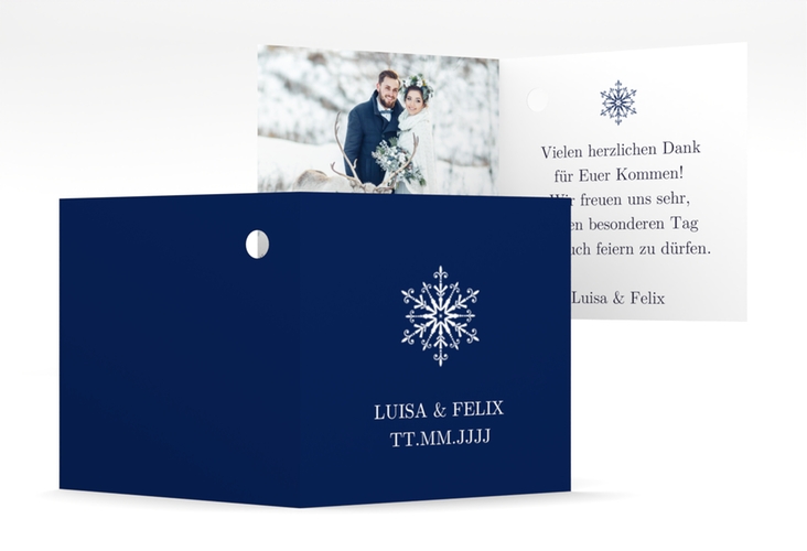 Geschenkanhänger Hochzeit Crystal Geschenkanhänger 10er Set blau hochglanz mit Eiskristall